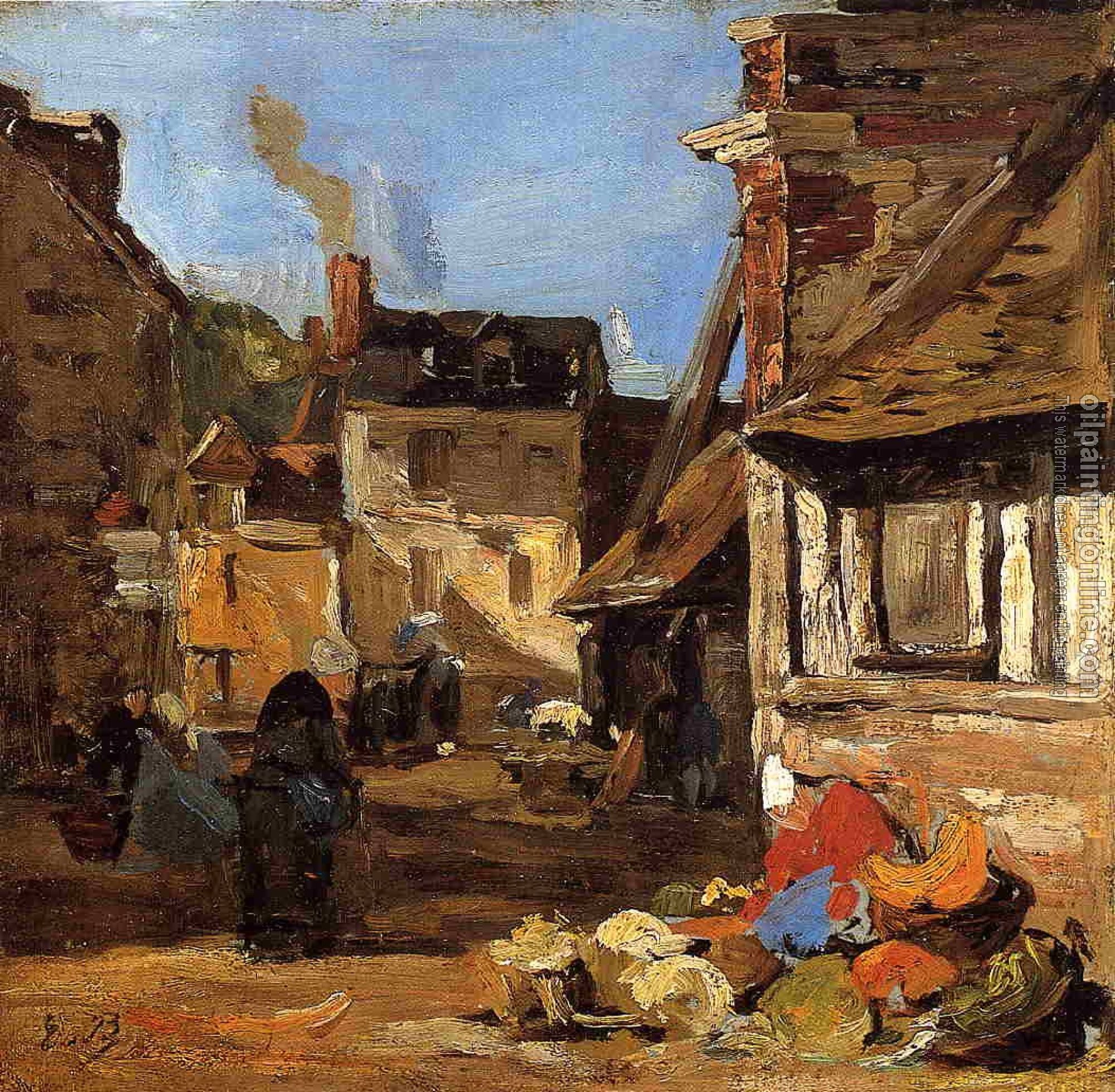 Boudin, Eugene - Honfleur, the Saint Catherine Market Place